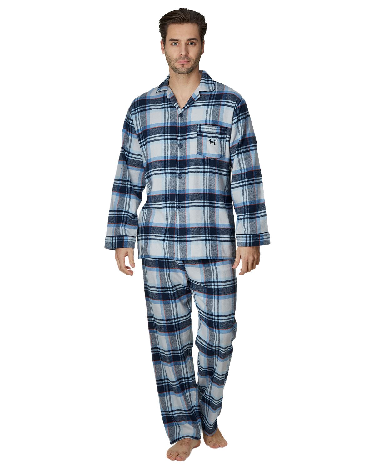 Haigman Mens Brushed 100% Cotton Pyjamas