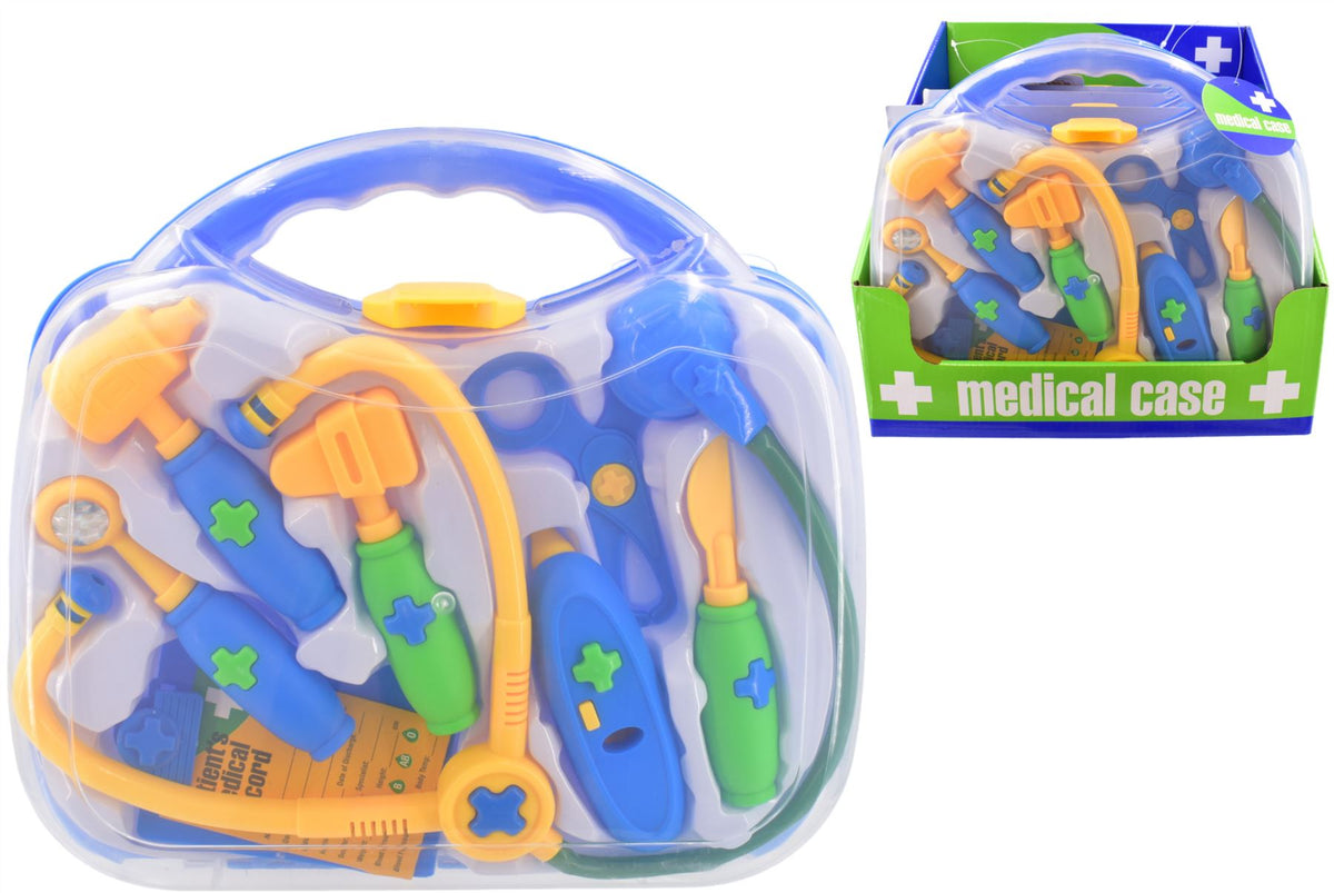 Kids Pretend Play Set Doctor Kit OR Tool Kit in Carry Case, Role Play Toy