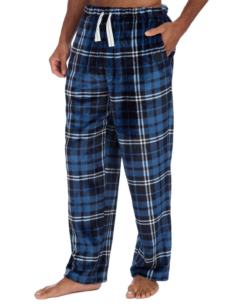 Cargo Bay Mens Polished Fleece Check Lounge Pants