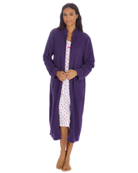 Slumber Hut Womens Zip Fleece Dressing Gown