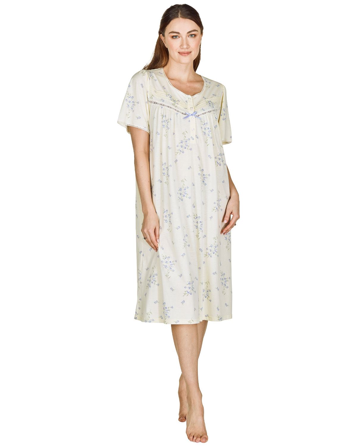 La Marquise Womens 'Floral Breeze' Short Sleeve Nightie