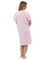 Marlon Womens Linear Floral 40" Short Sleeve Nightie
