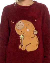 Foxbury Womens Winter Fleece Pyjama Set