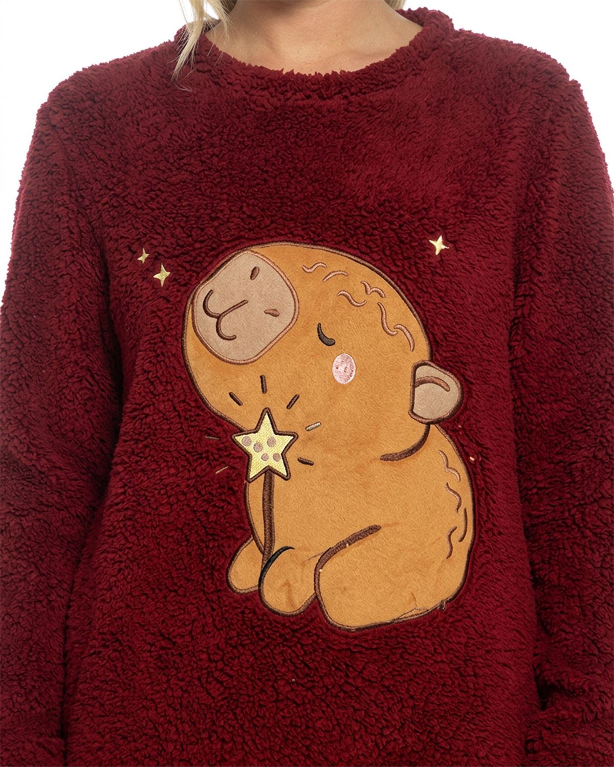 Foxbury Womens Winter Fleece Pyjama Set