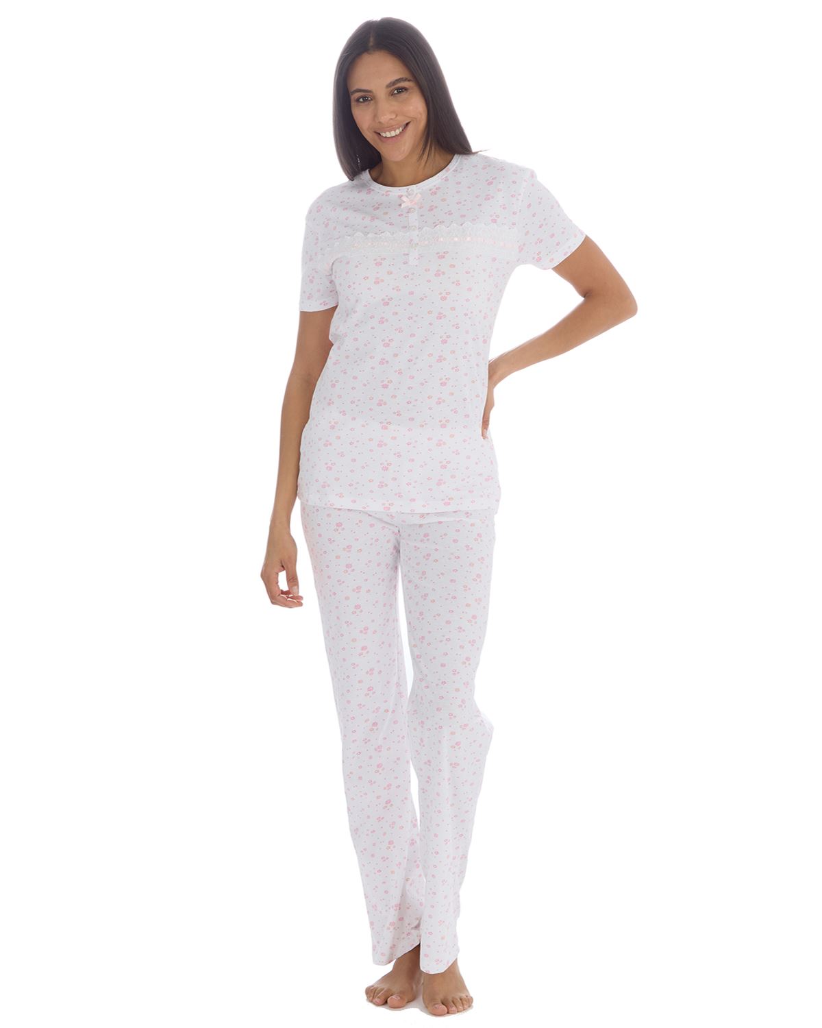 Cottonique Womens Cotton Floral Pyjama Set