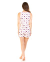 Sue Marks Womens Misty Dots Sleeveless Button Short Pyjamas