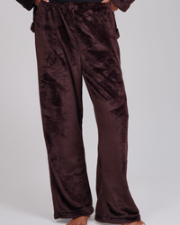 Loungeable Womens Luxury Fleece Wrap Kimono and Trouser Lounge Set