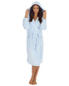 Huggable Womens Super Soft Flannel Fleece Hooded Robe