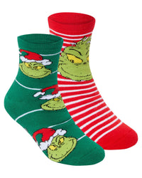 2 Pairs Grinch Slipper Socks - Gift Box