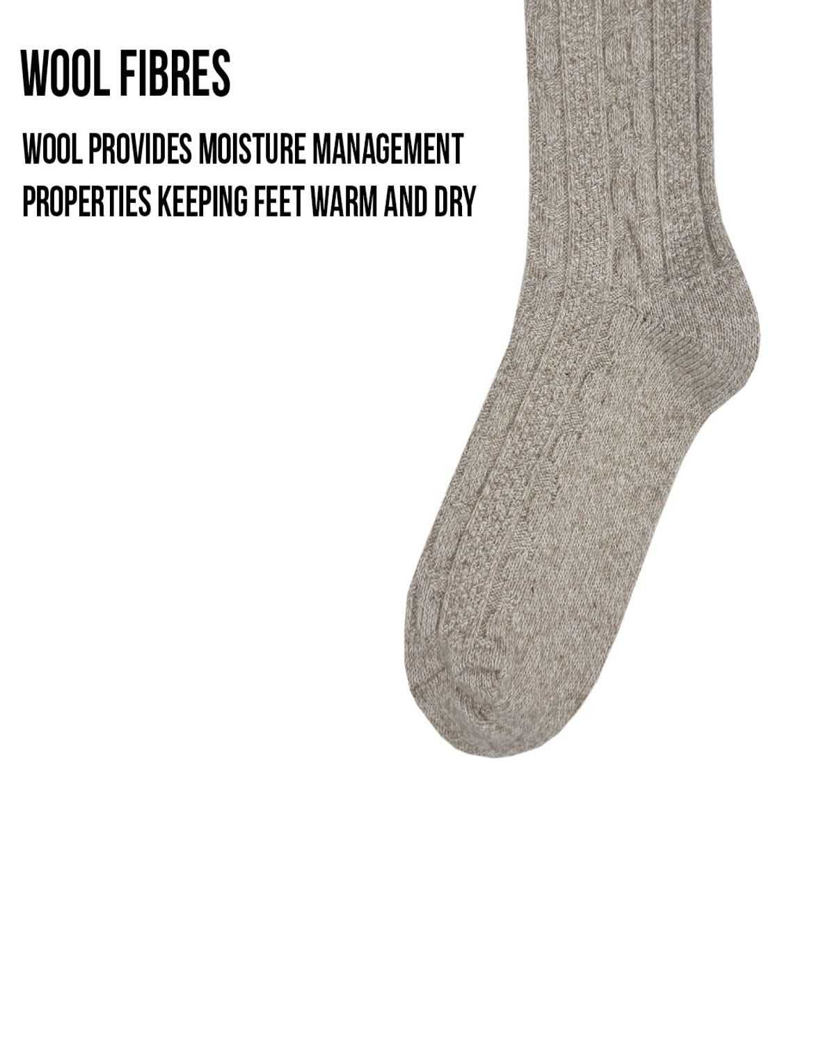 Bramble Womens 3 Pack Wool Blend Boot Socks