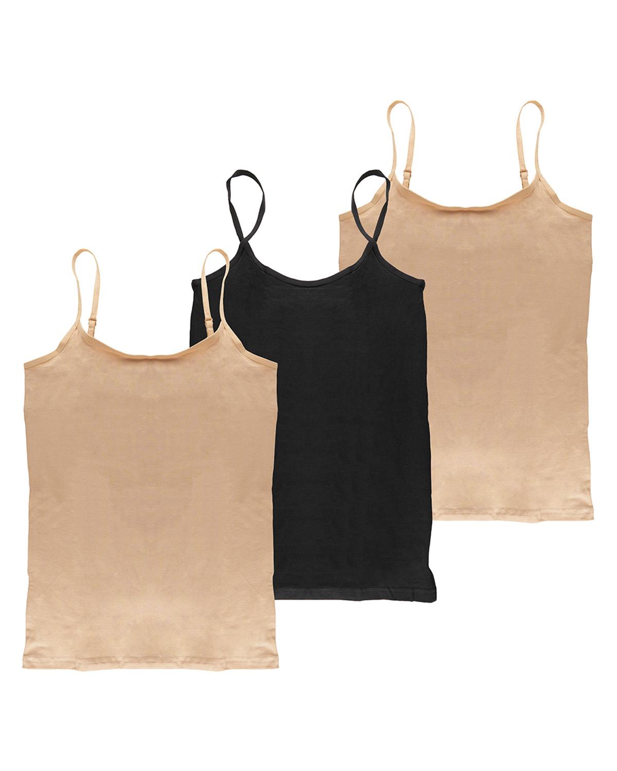 Anucci Womens 3 Pack Cotton Rich Vest Tops