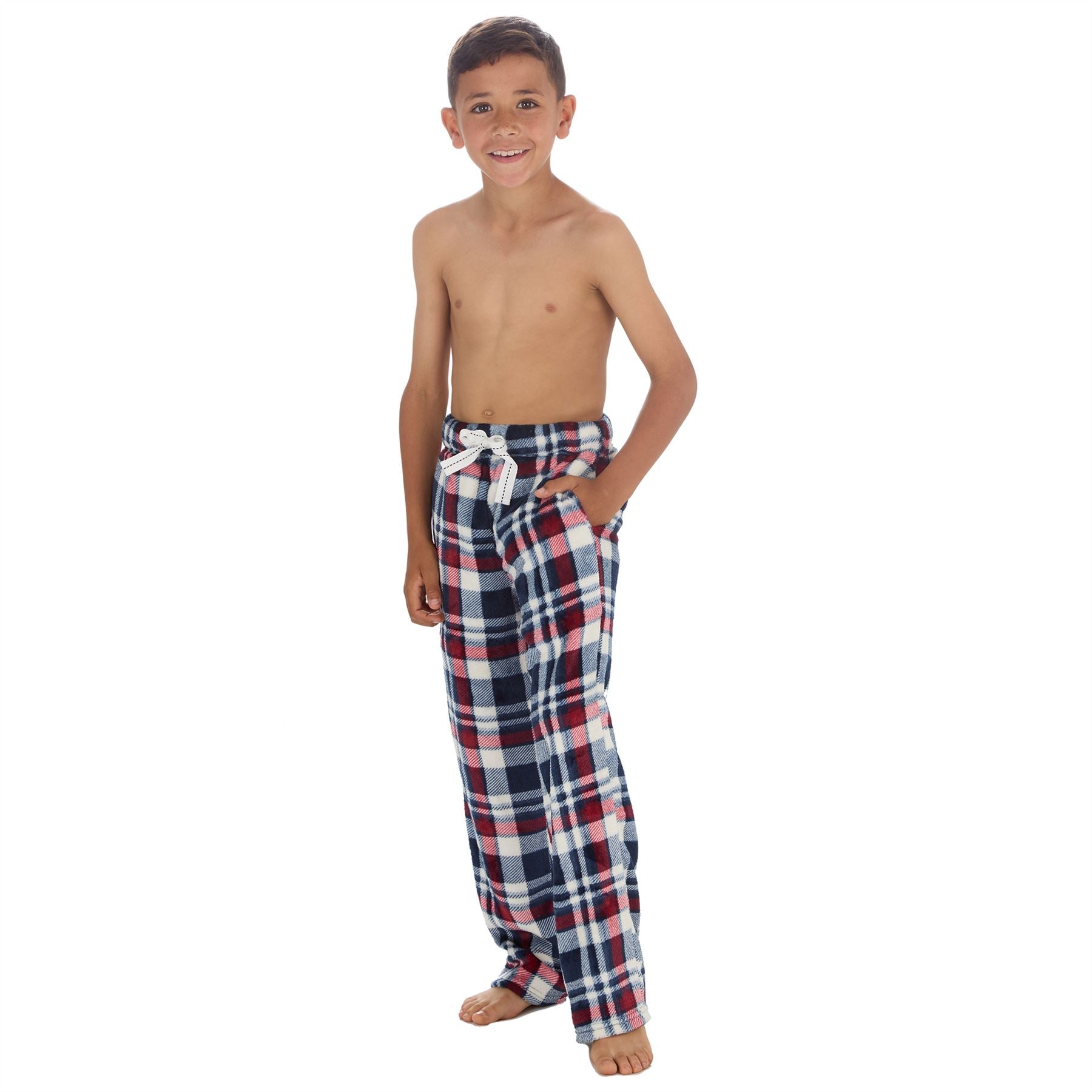 Cargo Bay Boys Polished Fleece Check Lounge Pants