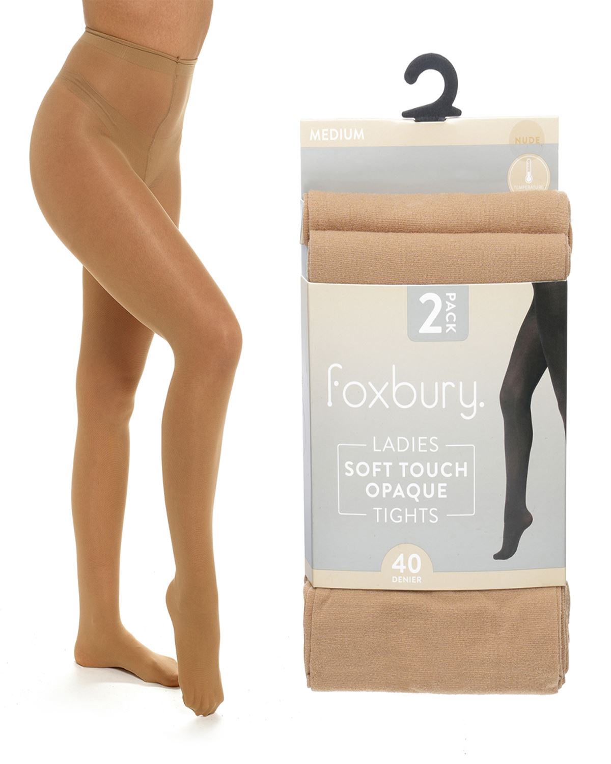 Foxbury Womens 6 Pack 40 Denier Soft Touch Tights