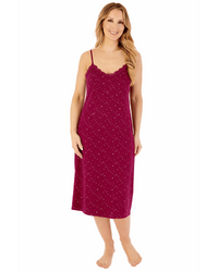 Gaspe by Slenderella Womens 38" Supersoft Star Print Chemise