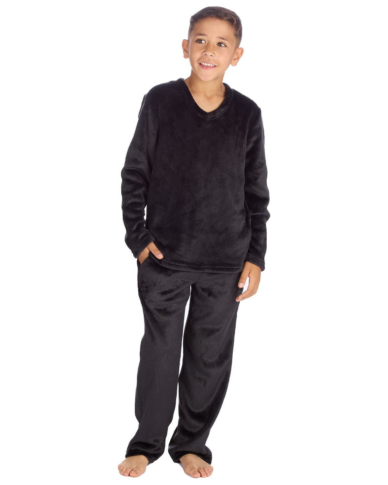Cargo Bay Boys Polished Fleece Plain Pyjamas