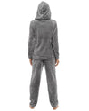 Womens Polished Fleece Slogan Hooded Pyjamas