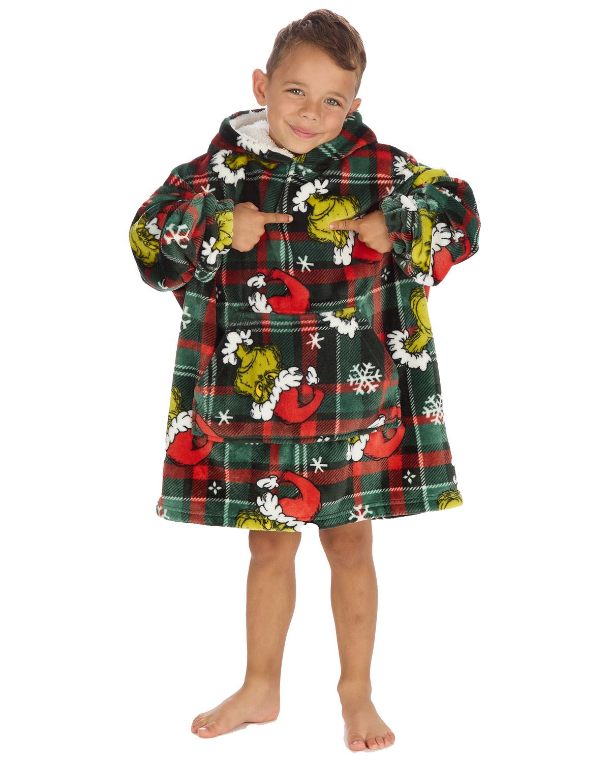 Grinch Matching Family Oversized Fleece Hoodie