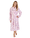 Slenderella Womens 46" Printed Waffle Wrap Dressing Gown