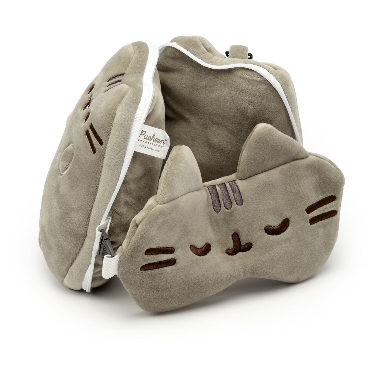 Relaxeazzz Pusheen Cat Plush Travel Pillow & Eye Mask