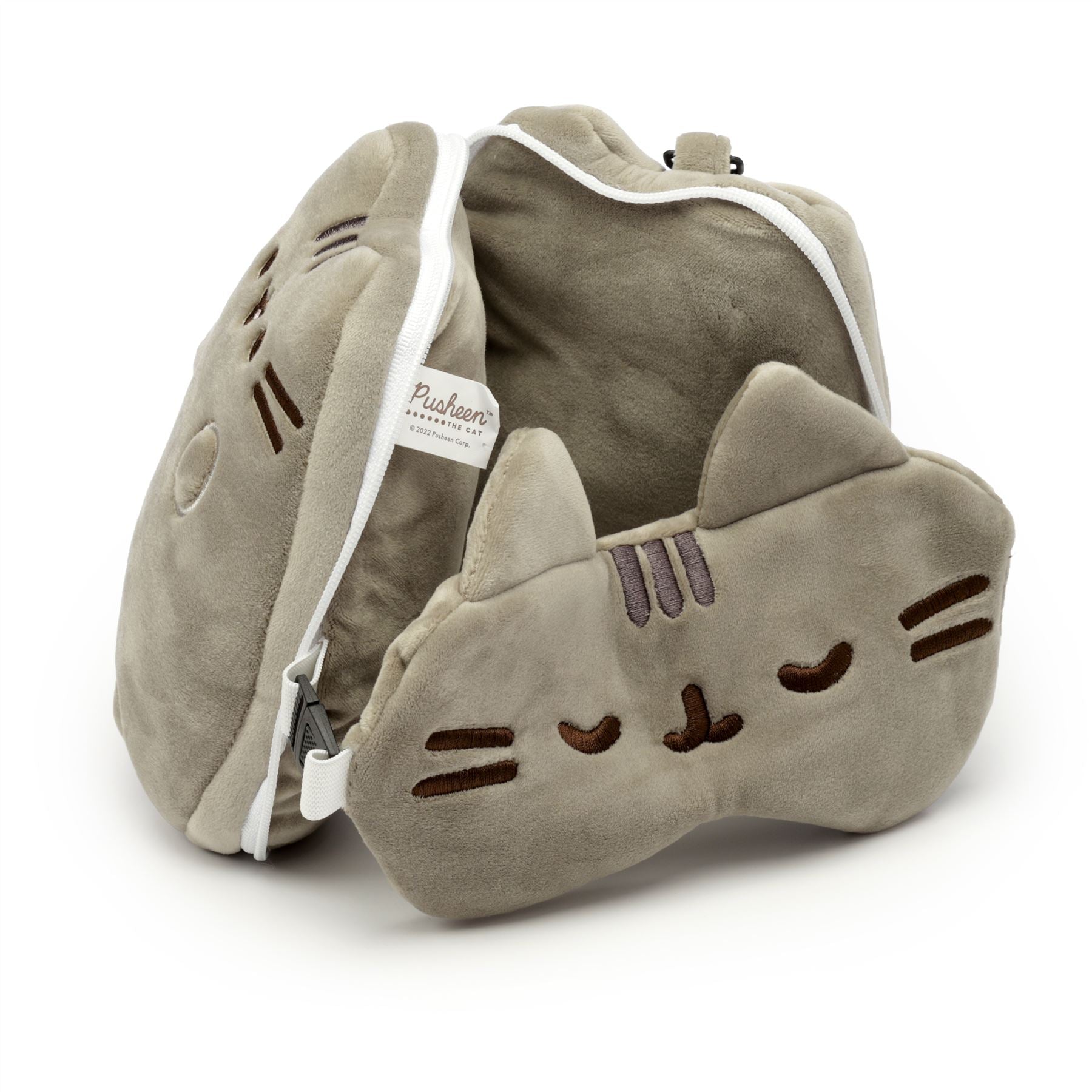 Relaxeazzz Pusheen Cat Plush Travel Pillow & Eye Mask