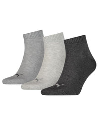 Puma Unisex 3 Pack Cotton Quarter Socks