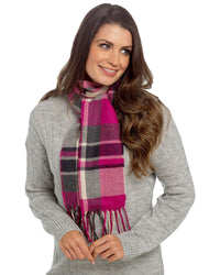 Womens Check Plaid Winter Tartan Scarf