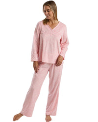 Marlon Womens Delicate Floral Fleece Pyjamas