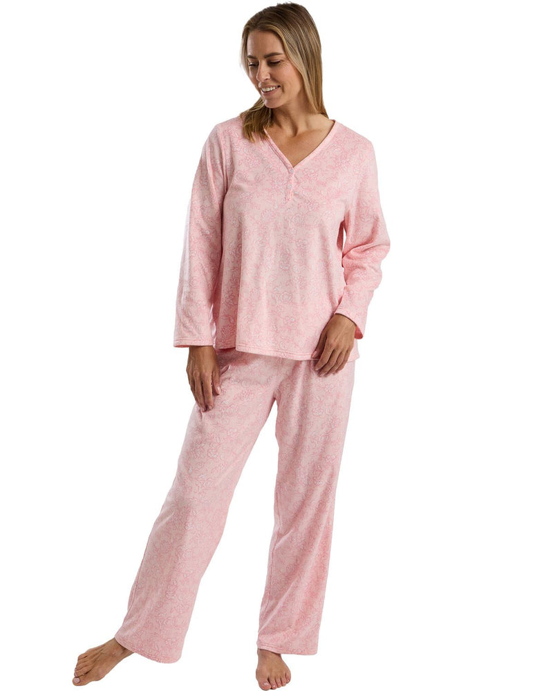 Marlon Womens Delicate Floral Fleece Pyjamas