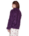 La Marquise Womens Diamond Jacquard Button Fleece Bed Jacket