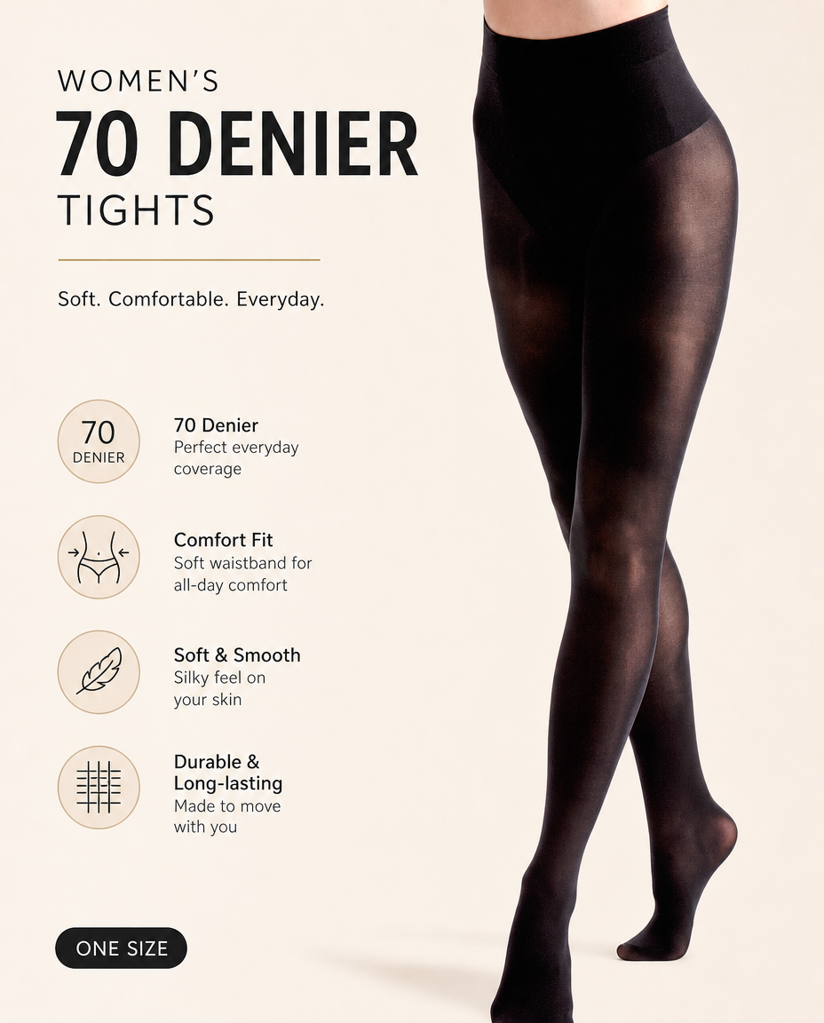 Couture Womens Ultimate Comfort Opaque Tights