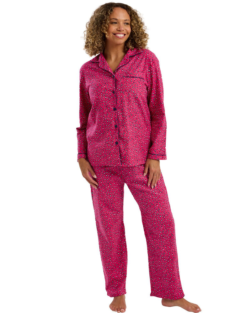 Indigo Sky Womens Bright Animal Wincey Pyjamas