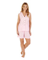 Slenderella Womens Sleeveless Textured Woven Short Pyjamas