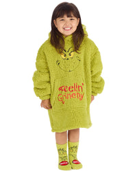 Grinch Matching Family Oversized Fleece Hoodie