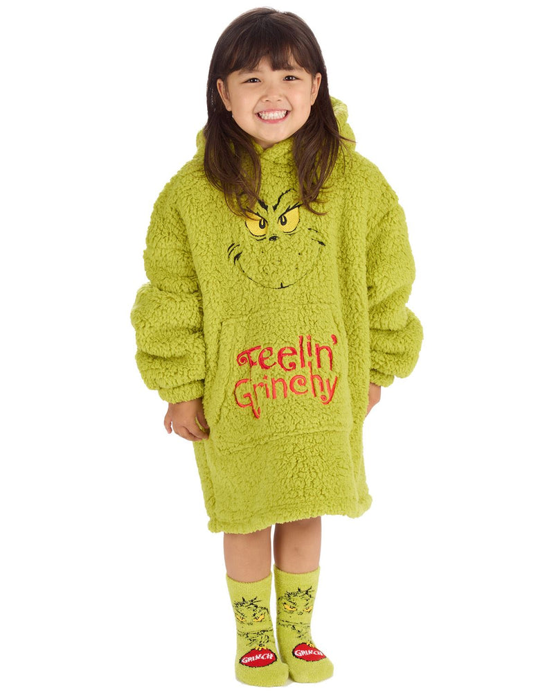 Grinch Matching Family Oversized Fleece Hoodie