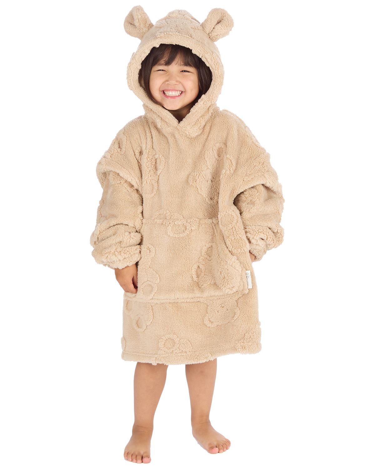Huggable Kids Teddy Plush Fleece Hoodie