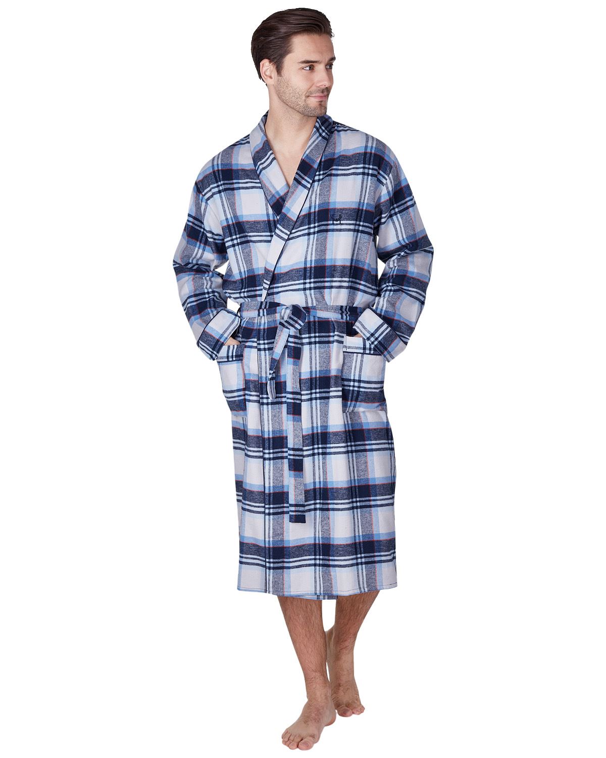 Haigman Mens Brushed Cotton Dressing Gown – Slumber Hut