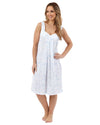 Marlon Womens Sketch Floral 40" Sleeveless Nightie