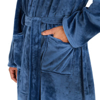Slumber Hut Mens Polished Hooded Dressing Gown
