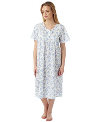 Marlon Womens Short Sleeve 45" Woven Nightie
