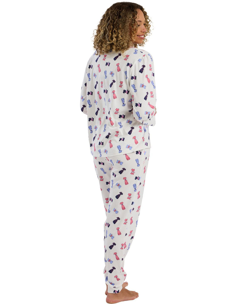 Indigo Sky Womens Cute Dog Cotton Pyjama