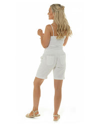 Indigo Roc Womens Linen Longer Length Shorts