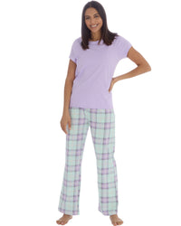 Forever Dreaming Womens Short Sleeve Tee & Long Cotton Pyjamas