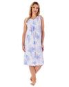 Slenderella Womens 40" Large Floral Sleeveless Cotton Nightie