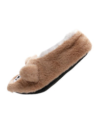 Womens Sherpa Lined Footie Slippers