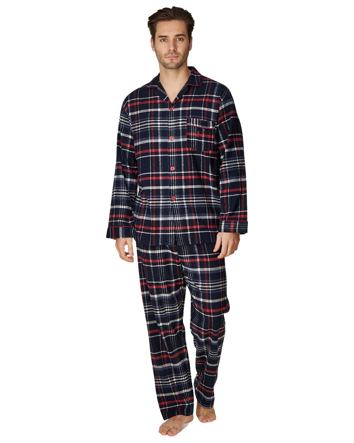 Haigman Mens Brushed 100% Cotton Pyjamas