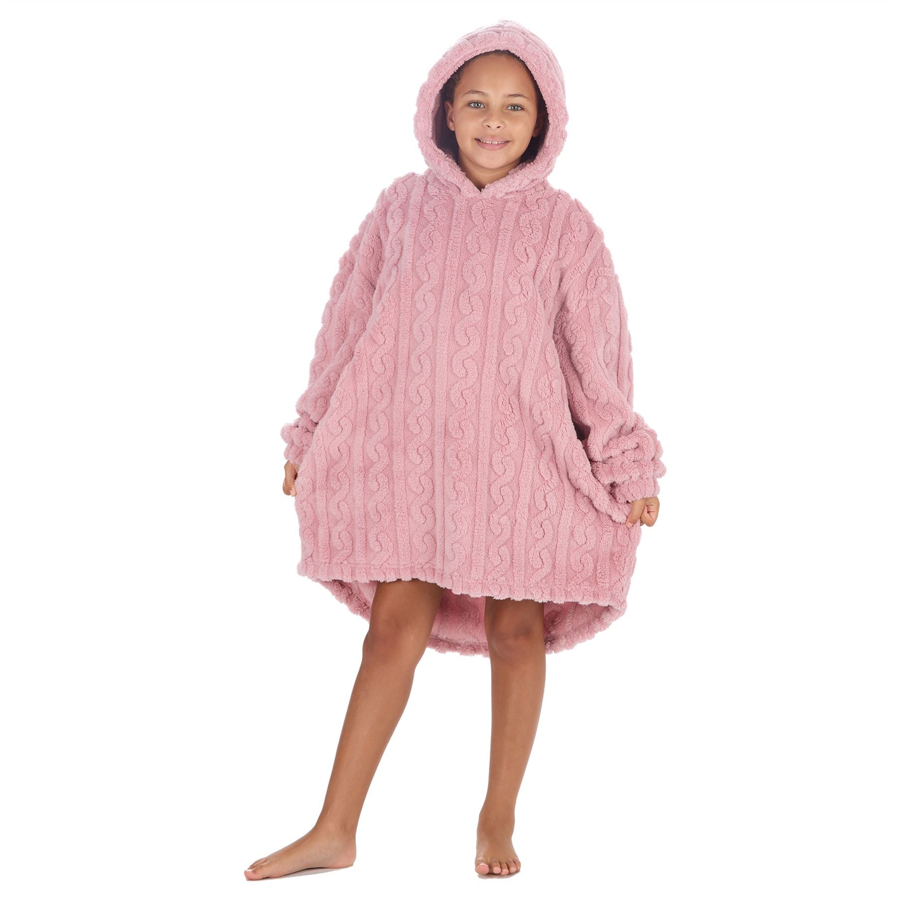 Huggable Kids Sherpa Cable Fleece Snuggle Hoodie – Slumber Hut