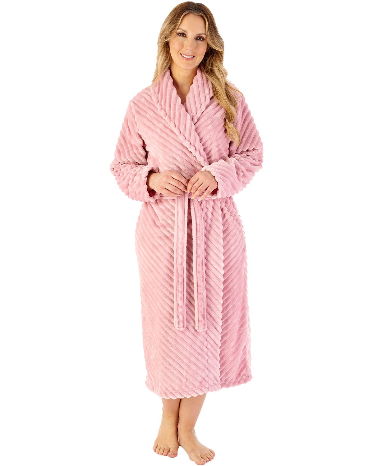 Slenderella Womens Supersoft Rib Fleece 46" Shawl Collar Wrap