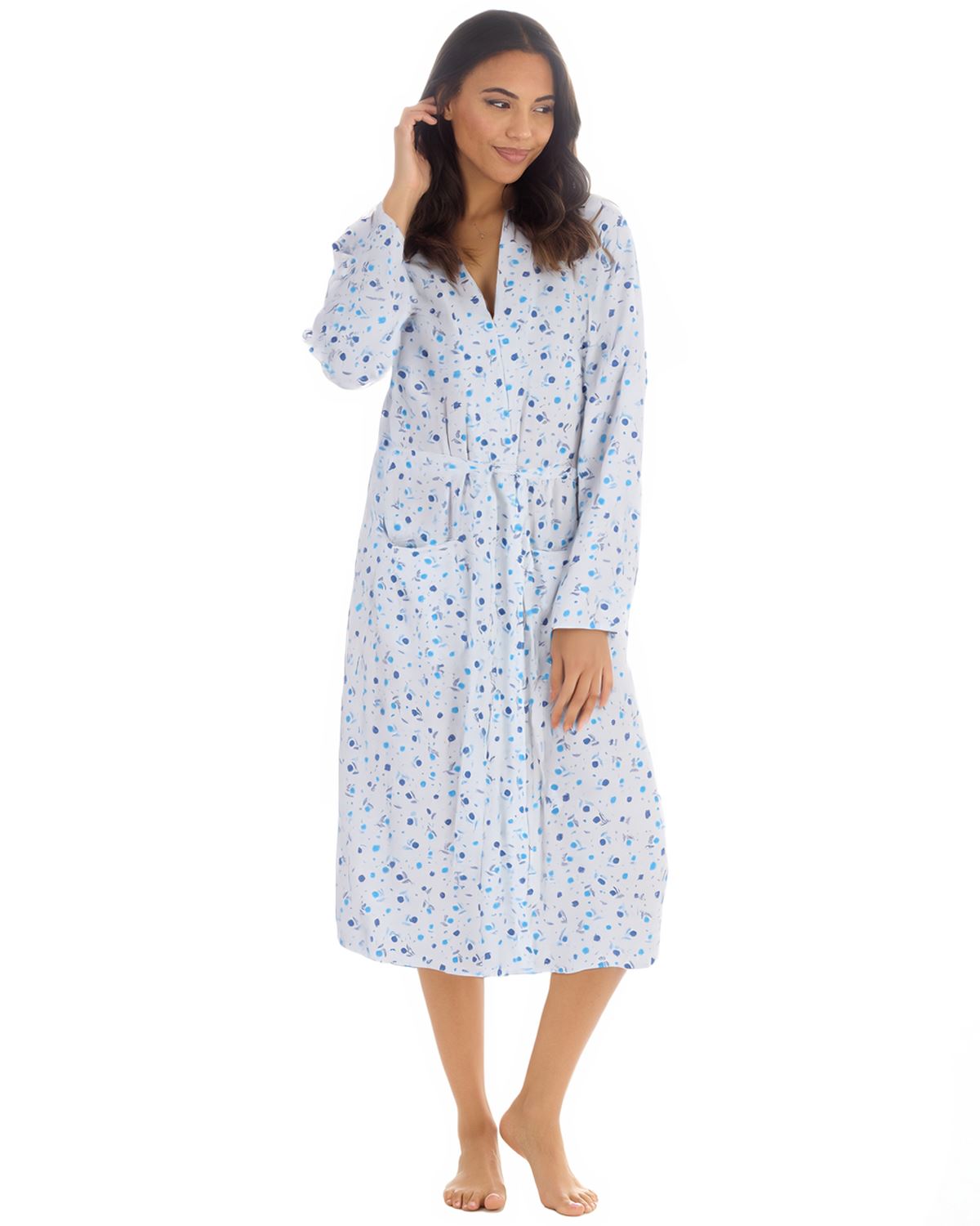 Cottonique Womens Cotton Floral Kimono Wrap