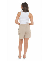 Indigo Roc Womens Linen Cargo Shorts