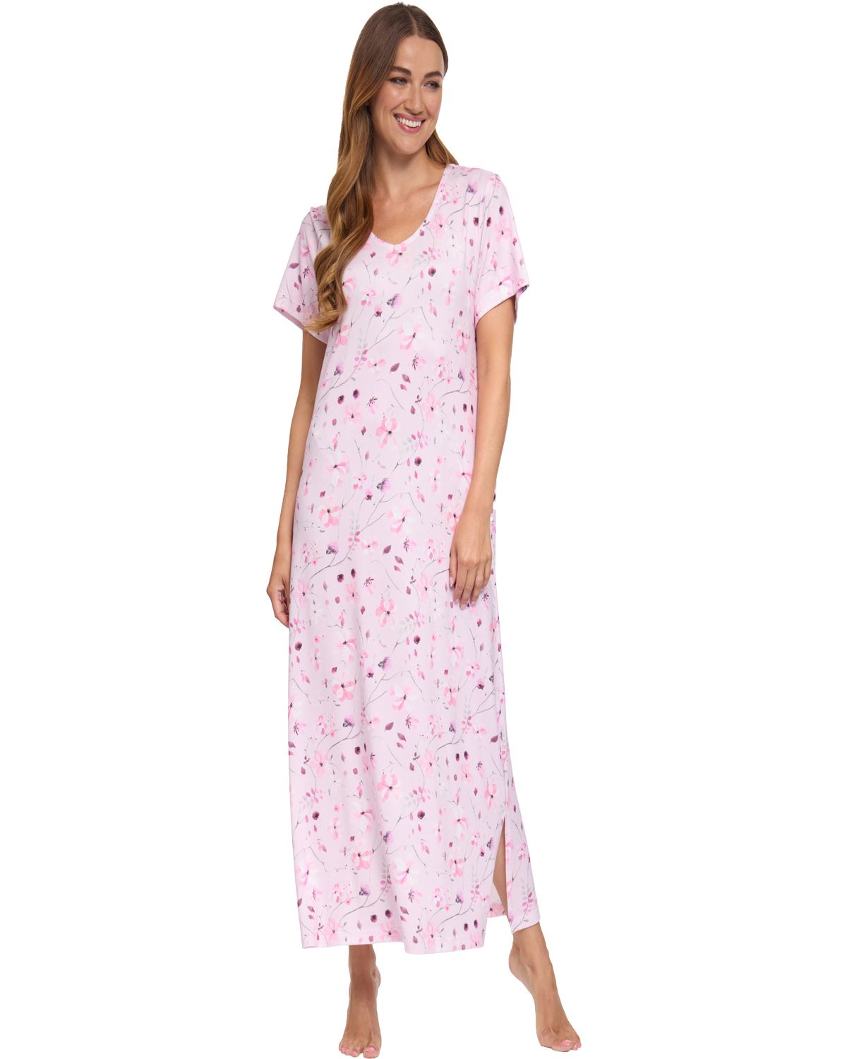 La Marquise Womens 'Floral Reflections' Short Sleeve Nightie